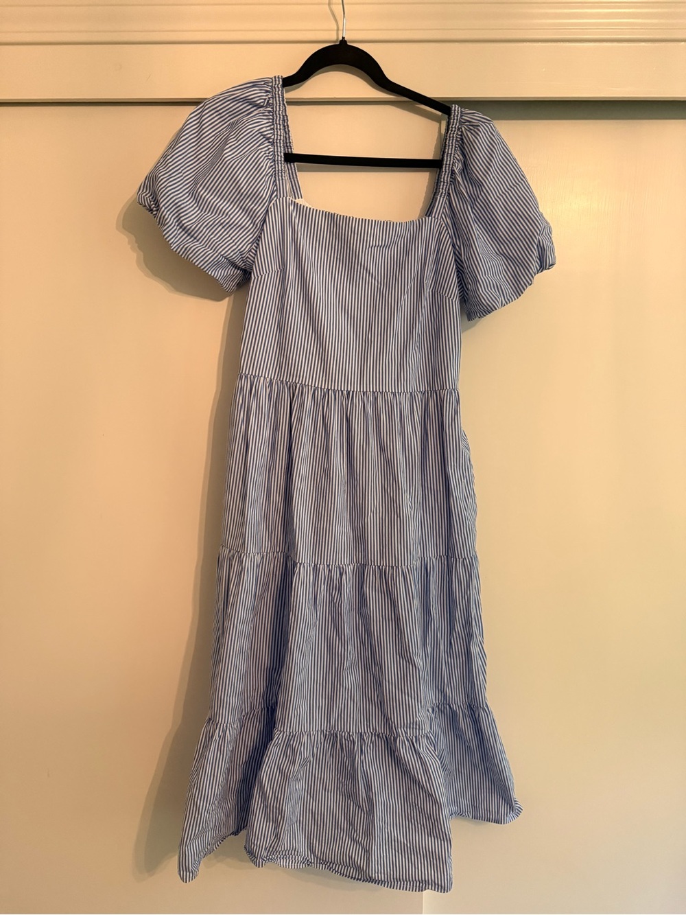 ✨ J.Crew Factory Striped Tiered Midi Dress ✨